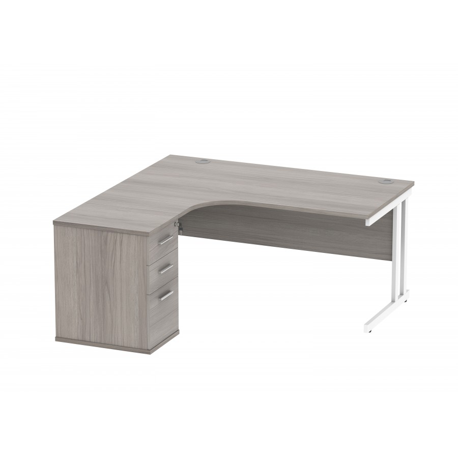 Core Corner Desk With Desk High Pedestal